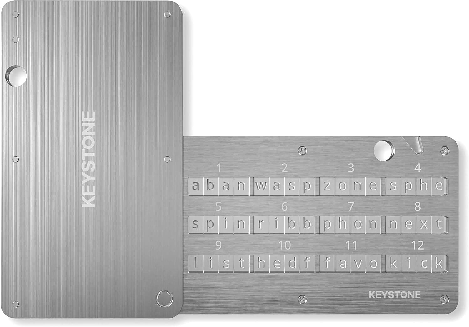 KEYSTONE Crypto Seed Storage Steel Capsule, 24 Words