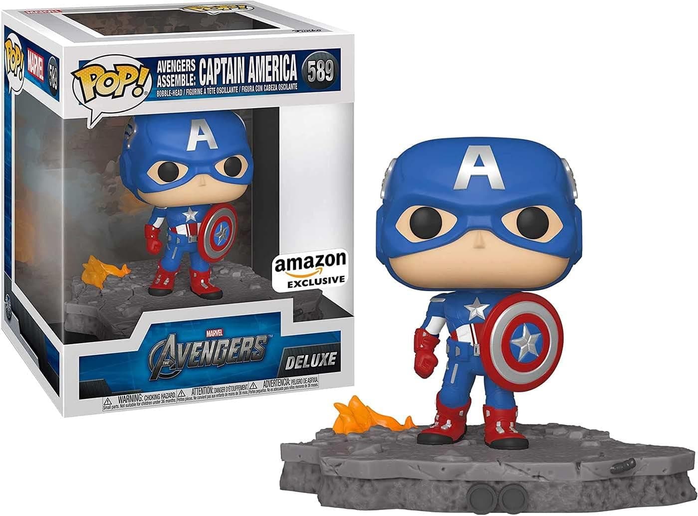 Funko Pop! Deluxe Avengers Assemble Captain America, Exclusive