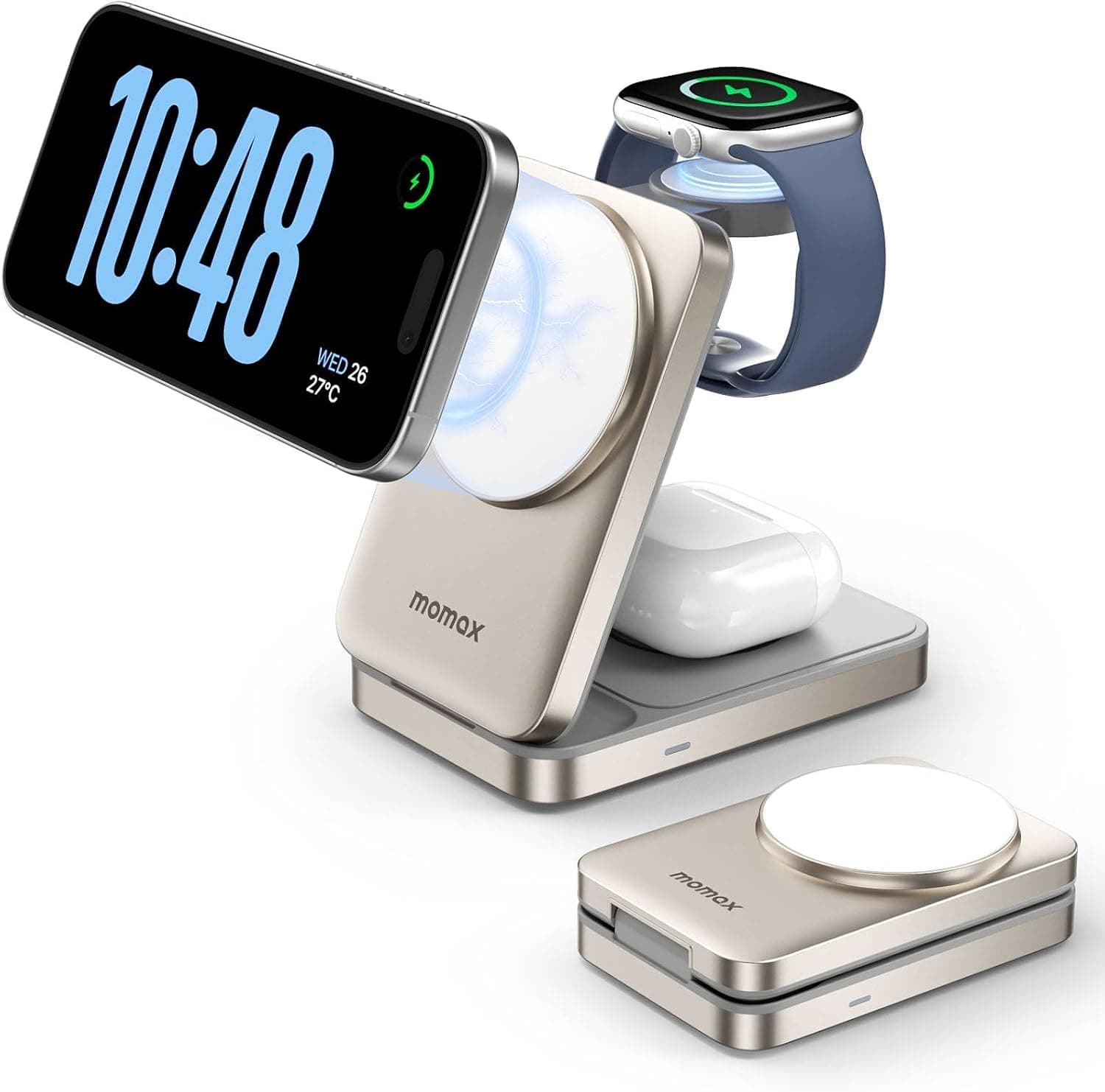 Momax Q.Mag Pro 3-in-1 Wireless Charger Stand