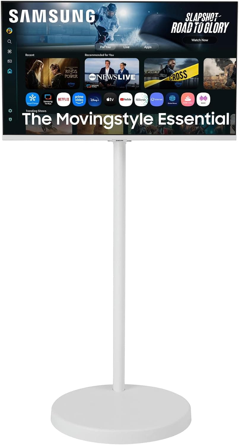 Samsung 32" The Movingstyle 4K Smart Monitor, Rolling Stand