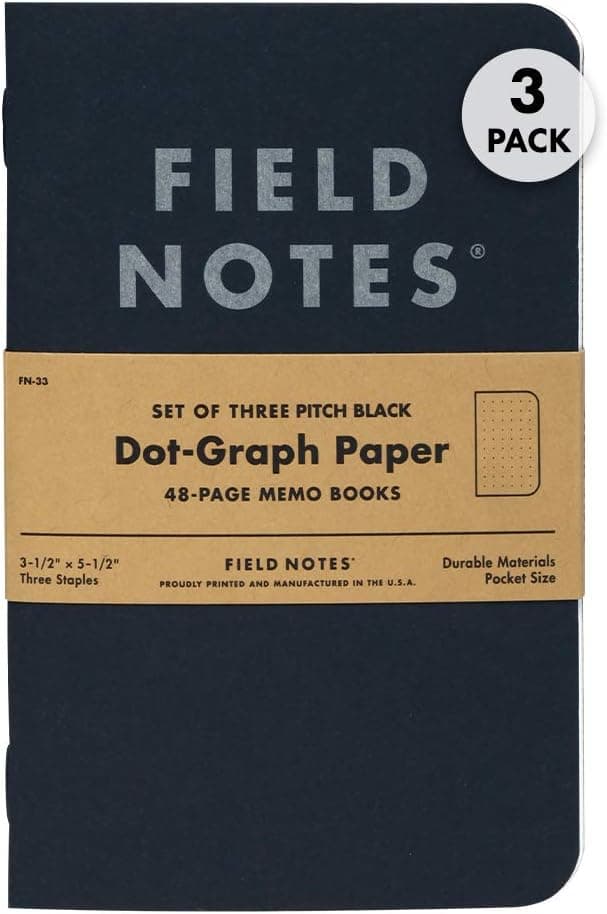Field Notes Pitch Black Dot-Graph