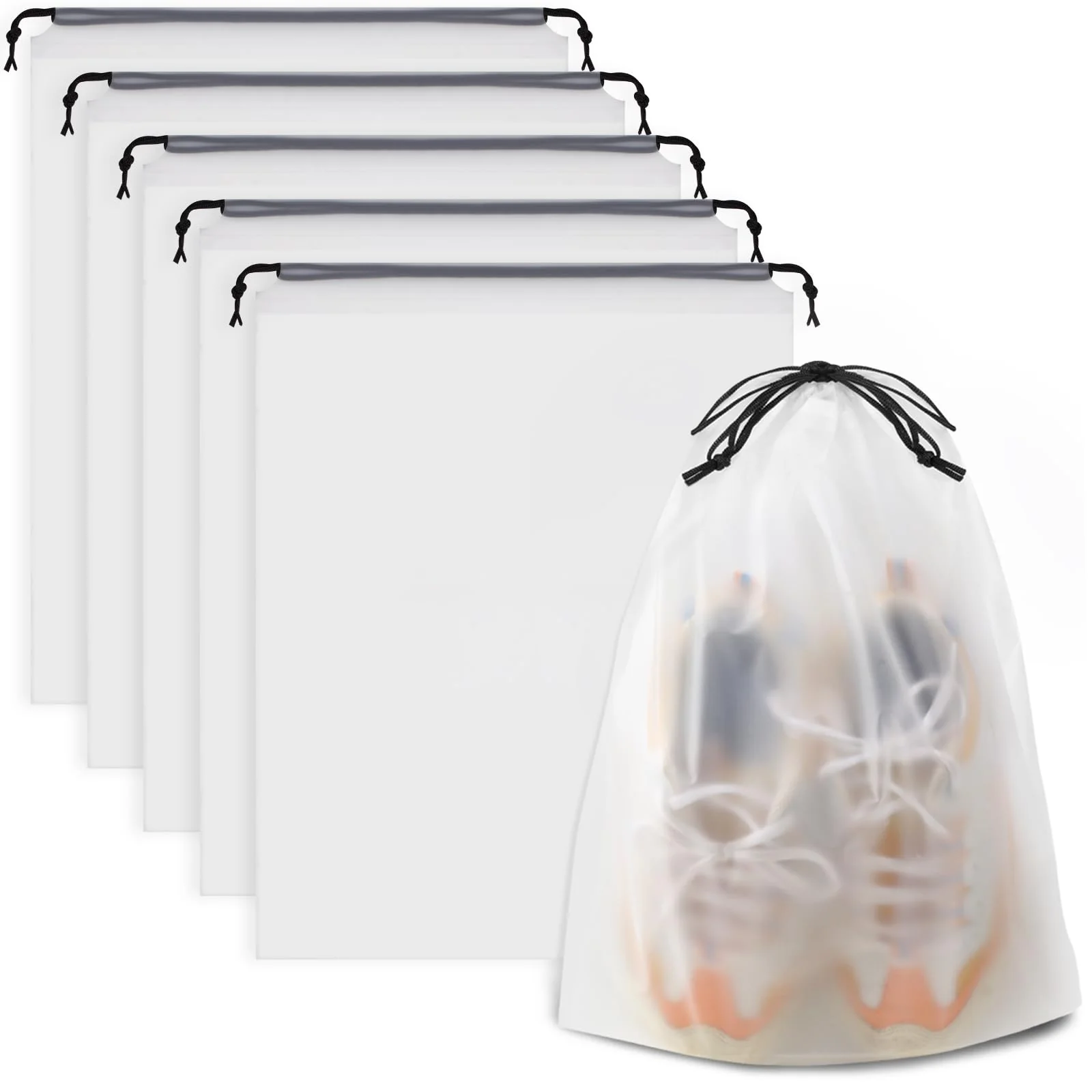 COIDEA Clear Shoe Bags for Travel 5 PCS