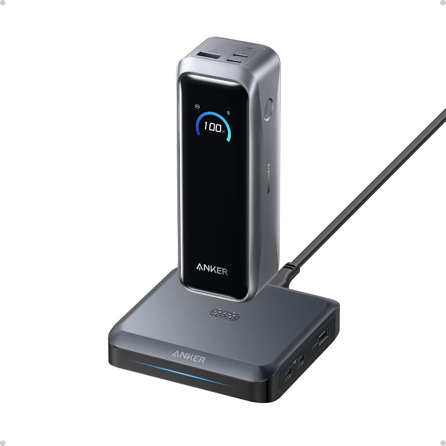 Anker Prime Power Bank 20,100mAh with Charging Base